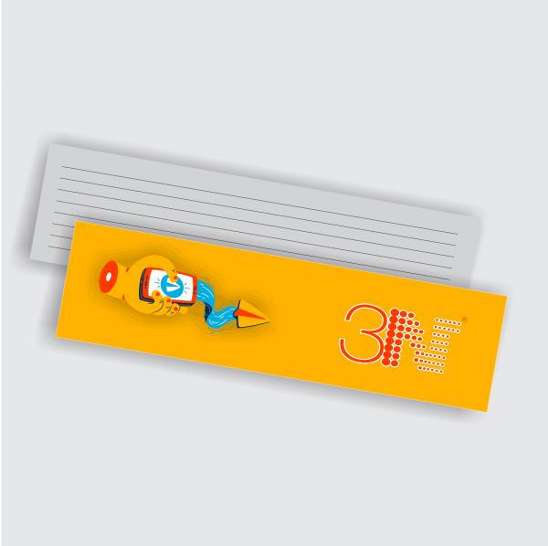 Cartão Duplo 4,8x17,6cm - FRENTE COLOR E VERSO PB