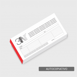 Talão - Autocopiativo - 9x20cm Sulfite 9x20cm 1x0 (só frente)  Corte Reto T4002