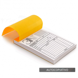 Talão - Autocopiativo - 10x14cm Sulfite 10x14cm 1x0 (só frente)  Corte Reto T4004