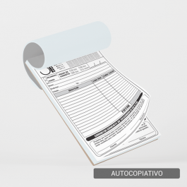 Talão - Autocopiativo - 20x14cm Sulfite 20x14cm 1x0 (só frente)  Corte Reto T4006
